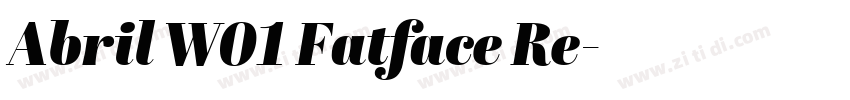 Abril W01 Fatface Re字体转换